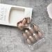 24Pcs Almond French Tip Short Press On Nails with Nude Pink Design for Women - Glossy Acrylic False Nails for Girls - Buy Online on GoSupps.com