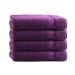 Class Home Collection Terry Towels 50x100 cm Pack of 4 100% Cotton Aubergine Aubergine 50 cm x 100 cm