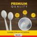 Value Plus (1000 Count) White Disposable Soup Spoon Individually Wrapped Heavy Weight Polypropylene Cutlery for Birthday Party Picnic Barbecue Ideal for Office & Take Away - Buy Online on GoSupps.com