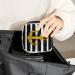 Portable Women's Bonds Storage Pockets - Black & White Striped Period Kit Bag for Girls | Feminine Product Organizer - Buy Online on GoSupps.com