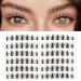 Lankiz manga cluster eyelashes brown individual eyelashes DIY eyelash extensions fake lashes natural eyelash clusters individual lashes manga-style-02 brown