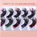 VNIHTT Colored Eyelashes - 5D Reusable Faux Mink Strip Lashes, 7 Pairs in 7 Vibrant Colors - D Curl False Lashes for Colored Lash Extensions Look - Buy Online on GoSupps.com