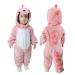 Doladola Baby Boys Girls Cartoon Animal Hooded Onesies Infant Pajamas Romper 3 5-4 5 Years Dusty Pink Dinosaur