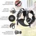 Heele Dog Crockery & Adjustable Reflective Dog Harness for Medium Dogs - Floral Black Anti-Pull with Padded Handle & 3 Buckles Fits Chest 35-61cm - Buy Online on GoSupps.com