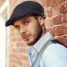 Men's Newsboy Hat Set - Adjustable Cadet Cap in Black, Grey, and Coffee (3 Pieces) | Satinior - Buy Online on GoSupps.com