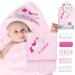 Mother's Choice Hooded Baby Towel Set with 5 Face Cloths | Lightweight & Absorbent | Unicorn Design | 75x75cm - Buy Online on GoSupps.com