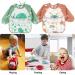 Discoball Baby Bibs 2 Pcs Waterproof Long Sleeve Feeding Bibs Apron for Infant Toddler, Unisex Weaning Bib for 6 Months to 3 Years Old - Green - Buy Online on GoSupps.com