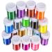 LEOBRO 18 Pack Glitter Resin Glitter Shake Jar Fine Glitter Multi Assorted Set Extra Fine Glitter for Resin Nail Art Crafts Tumbler Scrapbook Jewelry Making 15g/ Bottle Total 270g