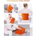 5 Year Warranty WOOMER Electric Heating Pad 12x24 - Back Pain & Cramps Relief - Moist Heat Therapy - Auto Shut-Off - Power Cords Storage - Pumpkin - Buy Online on GoSupps.com