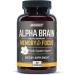 Onnit Alpha Brain Premium Nootropic Supplement 90 Count - Caffeine-Free Focus Capsules for Men & Women - Brain & Memory Support with Cat's Claw, Bacopa, Oat Straw - Buy Online on GoSupps.com