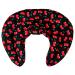 Neck pillow with stand-up collar cherry-black - linseed pillow - neck pillow heat pad - neck pillow cherry-black linseed