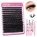 Fluffy Lash Clusters Kit Wispy Eyelash Extension 10-20mm Individual Lashes 100D Volume Lash Extension Kit D Curl Eyelash Clusters with Bond and Seal Lash Tweezers for Self Application Fluffy Lash Kit