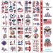 20 Sheets 4th of July Temporary Tattoos - American Flag Patriotic Stickers for Independence Day - USA Face Decortions - Buy Online on GoSupps.com
