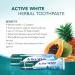 Himalaya Active White Gel Toothpaste - Herbal Teeth Whitening with Fruit Enzyme Anti-Germ & Gum Strengthening - Paraben & Bleach Free 75ml (Pack of 6) - International Shipping Available - Buy Online on GoSupps.com