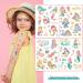 Mermaid Temporary Tattoos for Kids - Cute Cartoon Fake Tattoo Stickers with Marine Life Designs - Waterproof Body Art Stickers - 8 Sheets - Buy Online on GoSupps.com