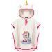 Laynenburg Premium bathing poncho children with hood - 100% cotton - Oeko Tex - Baby young girls towel poncho terryon 3-5 years of cream - unicorn