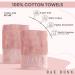 Rae Dunn Embroidered Wash/Dry Coral Hand Towels - 2 Pack, 100% Cotton, Highly Absorbent - 16x28 for Kitchen and Bathroom - Buy Online on GoSupps.com