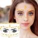 COKTAK 15 Sheets Gold Face Tattoos - Shiny Flash Glitter Eye Stickers for Women, Girls, and Kids - Halloween Face Jewels Moon Gems Dots Butterfly Star Fake Freckle Metallic Temporary Tattoo for Adults - Makeup Party - Buy Online on GoSupps.com