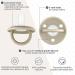 Bleu La La Lulubabe Pacifier - Stage 1 - Set of Two Tone Silicone Paci with Standard Handle, Hospital Nipple - Sage + Khaki - Buy Online on GoSupps.com