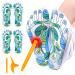 2 pair of reflexology socks with acupressure pen foot reflex zones socks reflex zone massage socks pressure point socks for foot reflex zones massage acupressure reflexology foot massage socks.B