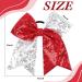Oaoleer 12PCS 7 Sequin Glitter Cheer Bows - Sparkly Large Hair Bows for Girls - Competition Cheerleader Accessories in Silver and Red Sequin - Buy Online on GoSupps.com