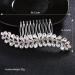 Bridal Wedding Hair Comb Bridal Headdress Hair Plug Comb Wedding Hair Rhinestone Hair Comb for Women and Girls 11x5.5cm Silver - Buy Online on GoSupps.com