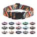 Mercano dog collar adjustable soft nylon comfort & robust patterned dog collar for small medium -sized dog puppies (M ethnic gold) m ethnic gold