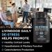 Livingood Daily De-Stress - Natural Cortisol Support with Ashwagandha, Rhodiola Rosea, Reishi Mushroom, Ginseng, Holy Basil & Horseradish - Vegan 60 Capsules - Buy Online on GoSupps.com