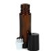 Vivaplex 24 Amber 10ml Glass Roll-on Bottles with Stainless Steel Roller Balls + 3 Droppers - Buy Online on GoSupps.com