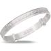 925 Sterling Silver Teddy Bear Baby Bangle - Adjustable and Adorable - Buy Online on GoSupps.com
