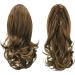 Sofeiyan 13 Long Curly Ponytail Extension - Golden Brown Synthetic Hairpiece for Women | Clip-in Claw Hair Extension - Buy Online on GoSupps.com