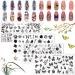 RUNRAYAY 4Pcs Butterfly Nail Art Stamping Plates Flower Cute Animal Rose Print Manicure Templates for Women and Girls Nail Art Design DIY Print Manicure Salon
