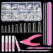 Clear Nail Tips Set MORGLES 500 Pcs Fake Nails With Glue Acrylic Nail TipsNail Tips for Acrylic Extensions Coffin Nail Tips with Nail Clipper Files and Glues Cuticle Pusher and Fork Clear Coffin