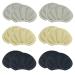 TSHAOUN 6 Pairs Heel Cushion Pads Inserts Heel Protectors Heel Grips with Self-Adhesive Strong Sticky Backing for Shoes Too Big Insoles for Shoes for Women Men Prevent Grind Feet (Black Gray Beige)