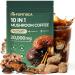 Mushroom Coffee with 10 Adaptogenic Mushroom(Lion's Mane, Cordyceps, Turkey Tail & Other) Mixed, Ashwagandha Probiotic Instant Coffee for Better Energy, Gut Health, Focus, Digestion, Immunity 7.41oz 7.41oz(210g)