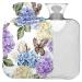 Naanle hot hot water bottle with reference to Hortensia Butterfly Transparent Warm Water bottle 1l of warm stimulus for menstrual cramps pain relief handfoots heat and cold therapy