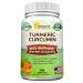 Turmeric Curcumin 1600mg with BioPerine Black Pepper Extract - 180 Capsules - with 95% Curcuminoids  100% Natural Tumeric Root Powder Supplements  Natural Joint Stiffness Relief Pills