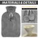 Jsdoin 2L Hot Water Bottle with Soft Fleece Cover - Pain Relief for Hand, Feet, Neck & Shoulders - Buy Online on GoSupps.com