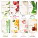 Hydrating Face Sheet Mask 8 Pack with Green Tea, Aloe Vera, Pomegranate - Anti Aging and Moisturizing Skin Care Gift Set - Buy Online on GoSupps.com
