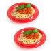 Pekokavo Spill Proof Scoop Plate with Suction Base Adaptive Self-Feeding Dinnerware for Elderly Disabled Pack of 2 (Plate)