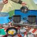 Odoland 29pcs Camping Cookware Mess Kit - Non-Stick Lightweight Pots, Pan, Kettle, Collapsible Water Container - Stainless Steel Cups, Plates, Utensils - for Outdoor Backpacking, Picnic - Buy Online on GoSupps.com