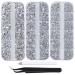 Massive Beads 6800pcs+ Flatback Glass Hotfix Iron On Rhinestones Crystal for DIY Making with 1 Tweezer & 1 Picking Pen for Shoes  Clothes  Face Art  Bags  Manicure (Clear Crystal  6-Sizes)