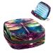 Anna Cowper Neon Dragonfly Insect Sanitary Napkin Storage Bag Feminine Menstrual Cup Pouches Nursing Pad Holder Tampon Bags Portable Period Bag for Women Teen Girls 1Pcs Multi-colored 7