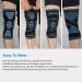 Knee Brace Compression Sleeve with Strap for Joint Pain Relief | Meniscus Tear Support | Black/Blue | Unisex | Enhanced Circulation | Ideal for Running & Basketball - Buy Online on GoSupps.com