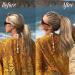 Hair Bun Synthetic Long Curly Ponytail Hair Extensions Wraparound Ponytail 22 Inches Women Hair Accessories Bun Ladies Bun (Color : 30-25 Size : 22inches) 22inches 30-25 - Buy Online on GoSupps.com