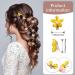 21-Piece Simple Colors Flower Crystal Hair Clips Set for Women and Girls - Mini Crystal Barrettes and Hairpins - Hair Accessories - Buy Online on GoSupps.com