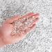 Hisredsun 1 kg of clear glass stones 6 9 mm crystal stones small glass pebble stones for aquariums flowerpot landscaping vase filler 6-9mm 0.95kg clear