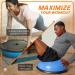URBNFit Half Balance Ball - Core Stability & Full Body Workout Trainer - Blue | Resistance Bands & Exercise Guide Included - Buy Online on GoSupps.com