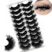 Mink Lashes 25mm - Fluffy Wispy Cat Eye Dramatic 3D Eyelashes | 20mm Volume D Curl Strip Lashes | Long False Eyelashes for Extension Look - Buy Online on GoSupps.com