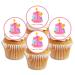 24 1st Birthday Cake Decorations Pink Edible Cake Decorations Happy Birthday Cupcake Toppers 1st Birthday Party Girls Cupcake Decorations Pink Cake Decorations Fairy Cake Topper Edible Paper